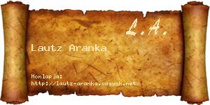Lautz Aranka névjegykártya